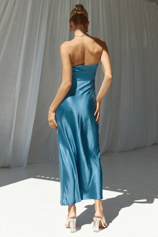 Runaway The Label Midi Shop KRISTINE DRESS 8211 STEEL Runaway The Label Midi Shop KRISTINE DRESS 8211 STEEL