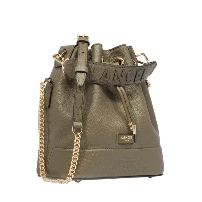 S Bucket Bag Dark Khaki Women Lancel Bucket Bags S Bucket Bag Dark Khaki Women Lancel Bucket Bags