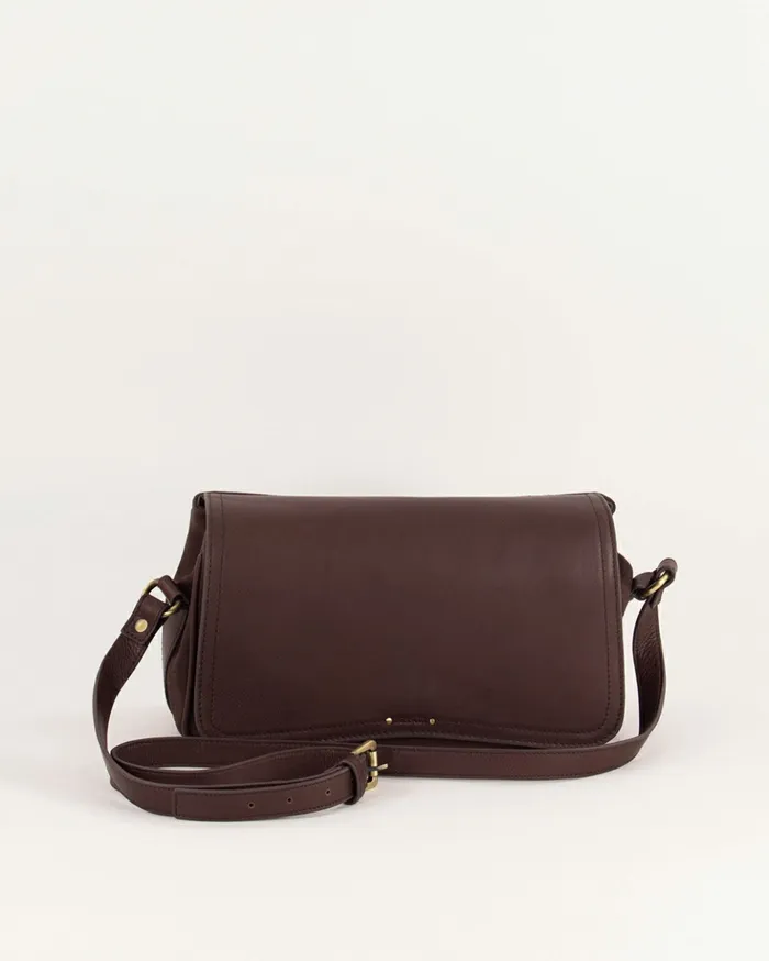 Sessn Womens Bags Tano leather Dark choco Near Me
