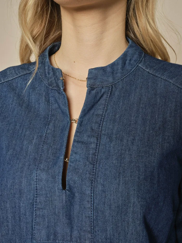 Shirts MMBani Denim Shirt Dark Blue 8211 MOS MOSH Women Shirts MMBani Denim Shirt Dark Blue 8211 MOS MOSH Women