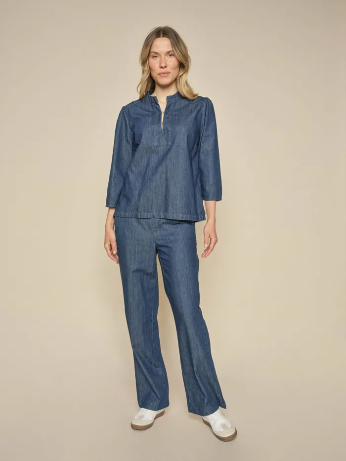Shirts MMBani Denim Shirt Dark Blue 8211 MOS MOSH Women Shirts MMBani Denim Shirt Dark Blue 8211 MOS MOSH Women