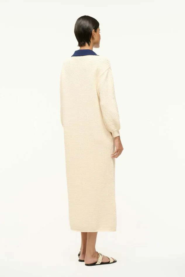 STAUD Dresses ALTEA DRESS Ivory Navy 8211 Women STAUD Dresses ALTEA DRESS Ivory Navy 8211 Women