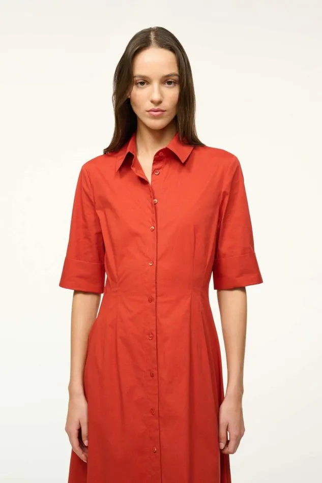 STAUD Dresses JOAN MAXI DRESS Rust 8211 Women STAUD Dresses JOAN MAXI DRESS Rust 8211 Women