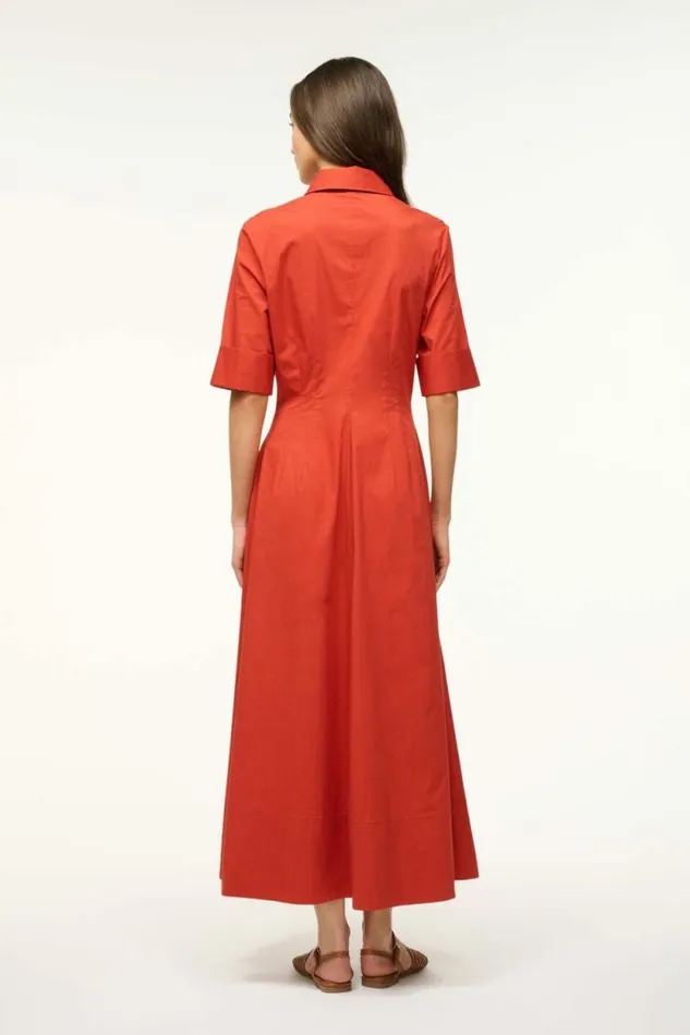 STAUD Dresses JOAN MAXI DRESS Rust 8211 Women STAUD Dresses JOAN MAXI DRESS Rust 8211 Women
