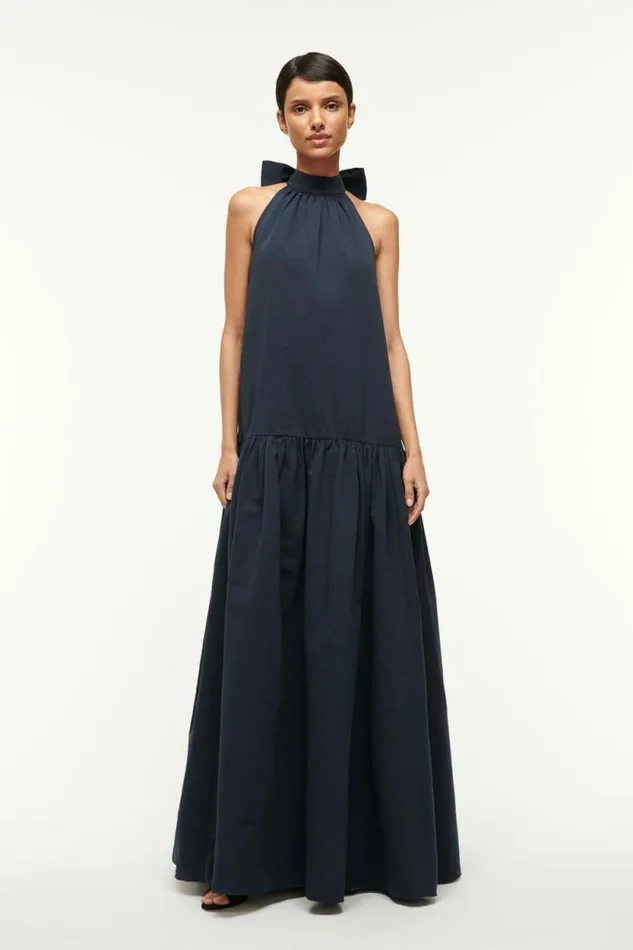 STAUD Dresses MAXI MARLOWE DRESS Navy 8211 Women