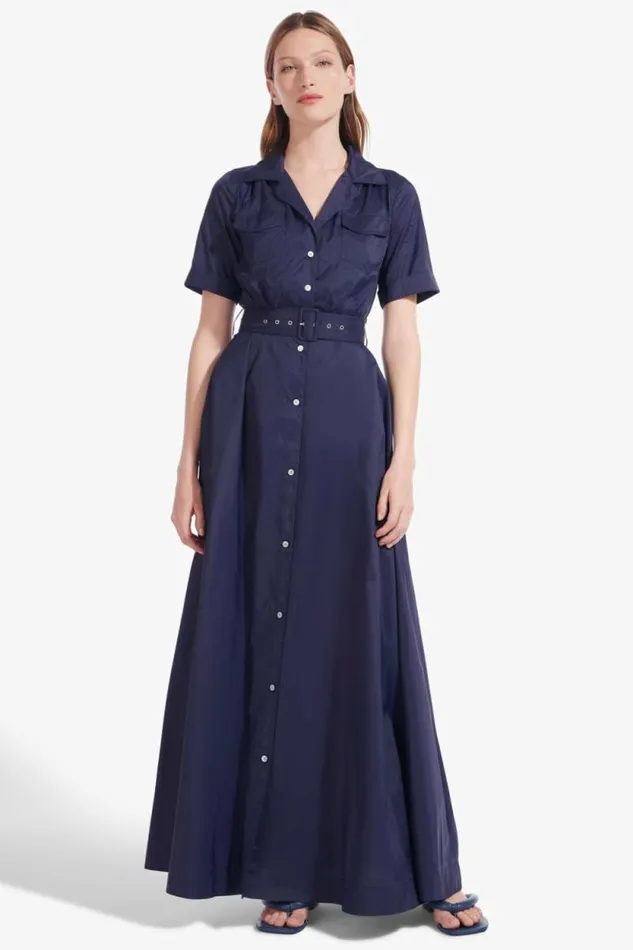 STAUD Dresses MILLIE DRESS Navy 8211 Women STAUD Dresses MILLIE DRESS Navy 8211 Women