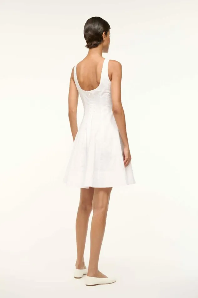STAUD Dresses MINI WELLS DRESS White 8211 Women STAUD Dresses MINI WELLS DRESS White 8211 Women