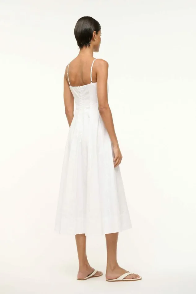 STAUD Dresses WYLIE DRESS White 8211 Women STAUD Dresses WYLIE DRESS White 8211 Women
