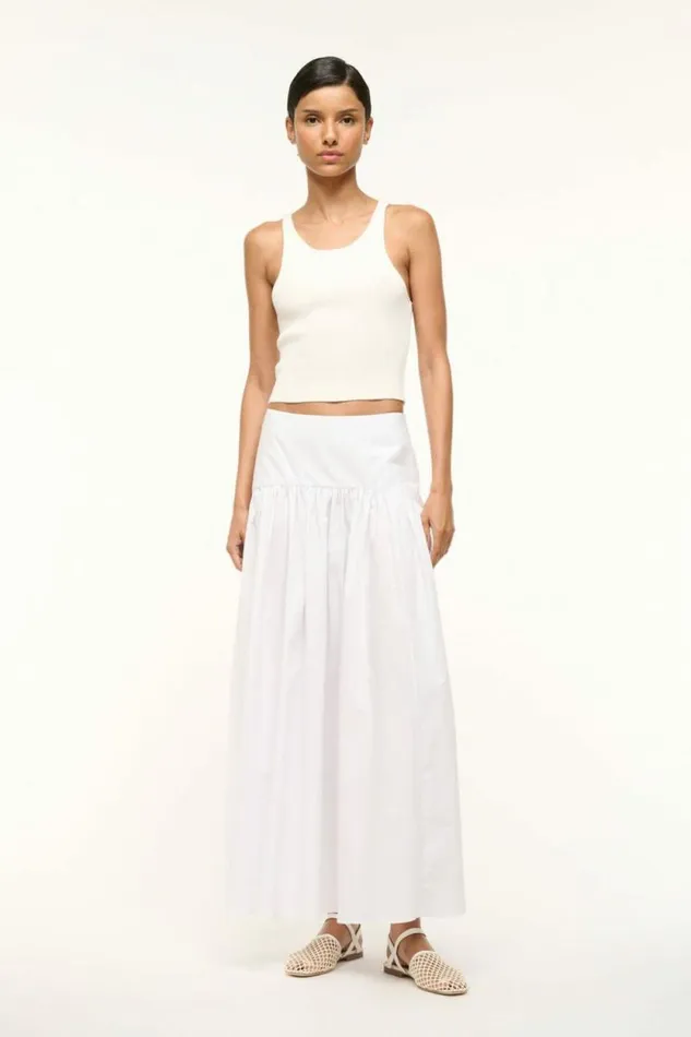 STAUD Skirts PROCIDA SKIRT White 8211 Women