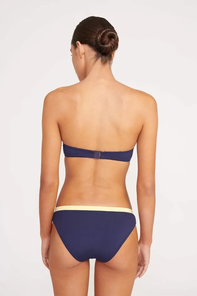 STAUD Swim JO BALCONETTE BIKINI TOP Navy Colorblock 8211 Women STAUD Swim JO BALCONETTE BIKINI TOP Navy Colorblock 8211 Women
