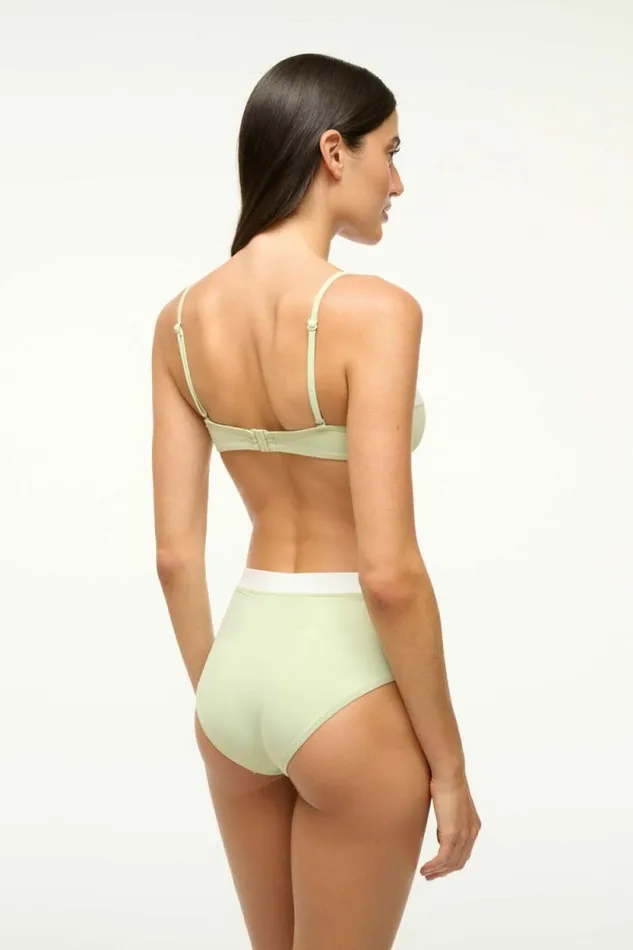 STAUD Swim JO BALCONETTE BIKINI TOP Pale Jade White 8211 Women STAUD Swim JO BALCONETTE BIKINI TOP Pale Jade White 8211 Women