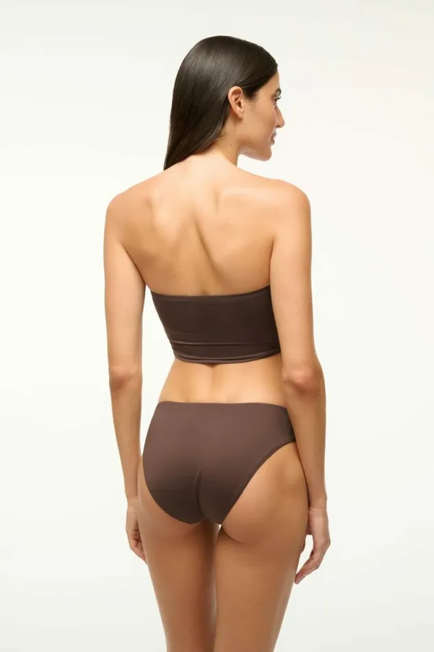 STAUD Swim JUNO BIKINI TOP Dark Chocolate 8211 Women STAUD Swim JUNO BIKINI TOP Dark Chocolate 8211 Women