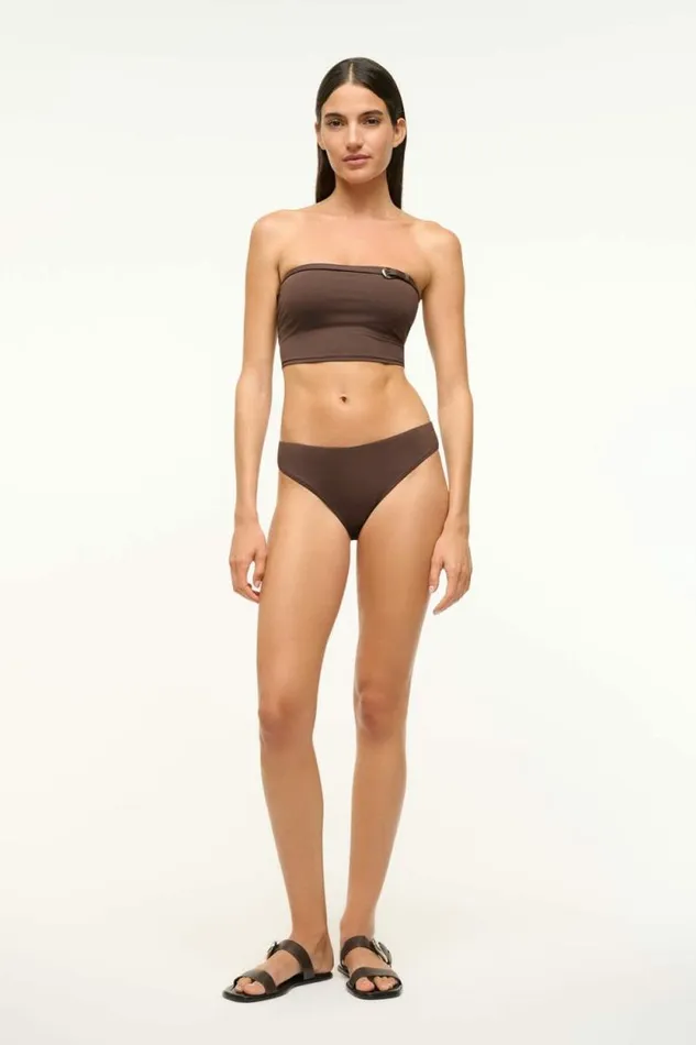 STAUD Swim JUNO BIKINI TOP Dark Chocolate 8211 Women STAUD Swim JUNO BIKINI TOP Dark Chocolate 8211 Women