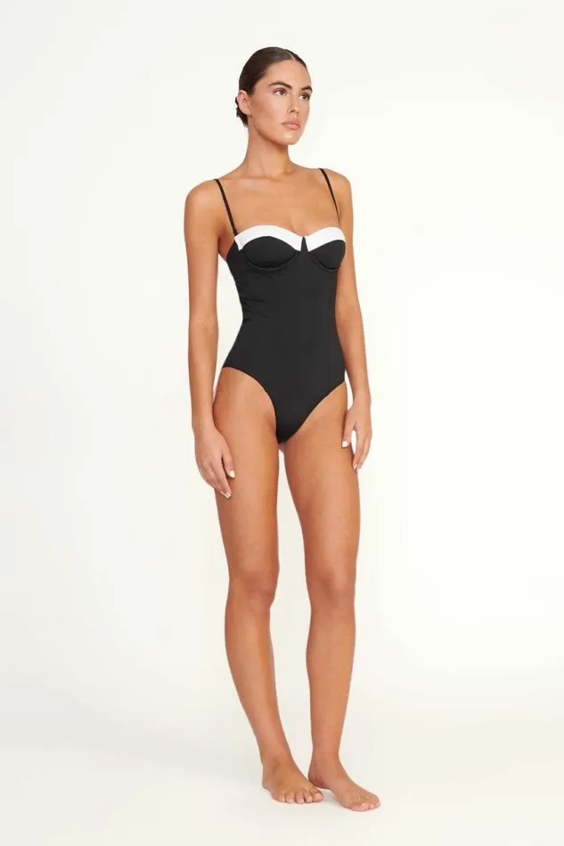 STAUD Swim MAEVE ONE PIECE Blackandwhite 8211 Women STAUD Swim MAEVE ONE PIECE Blackandwhite 8211 Women