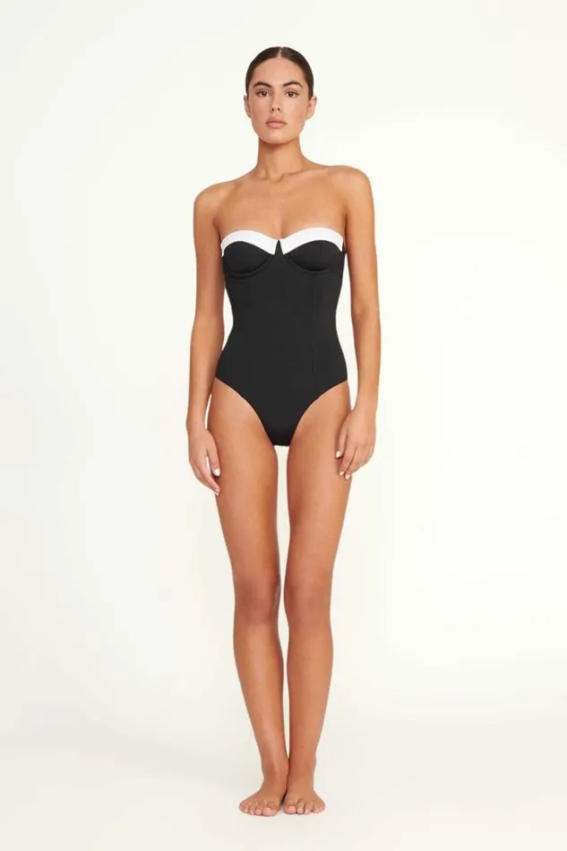 STAUD Swim MAEVE ONE PIECE Blackandwhite 8211 Women STAUD Swim MAEVE ONE PIECE Blackandwhite 8211 Women