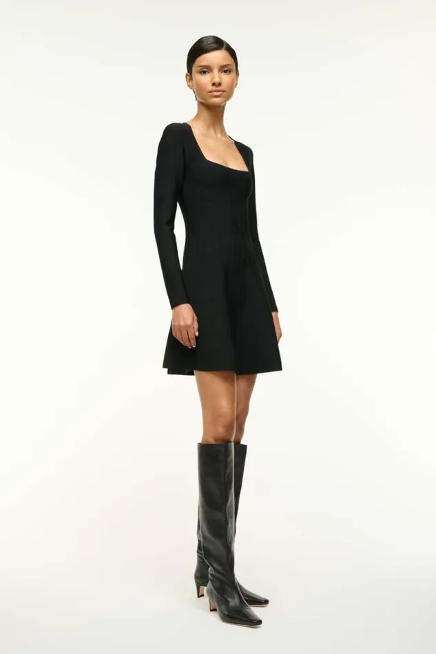STAUD The Knit Shop DEORA DRESS Black 8211 Women STAUD The Knit Shop DEORA DRESS Black 8211 Women