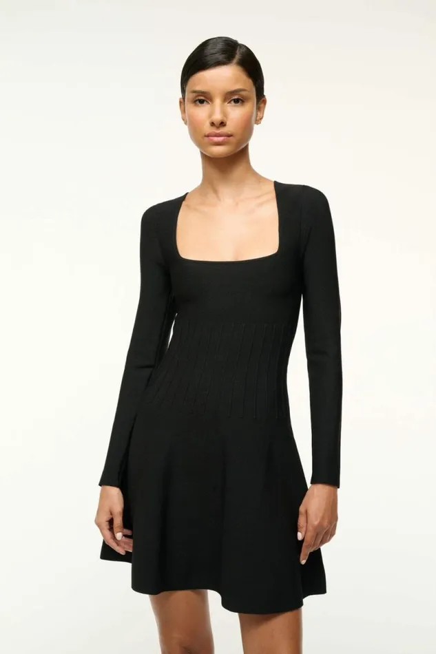 STAUD The Knit Shop DEORA DRESS Black 8211 Women STAUD The Knit Shop DEORA DRESS Black 8211 Women