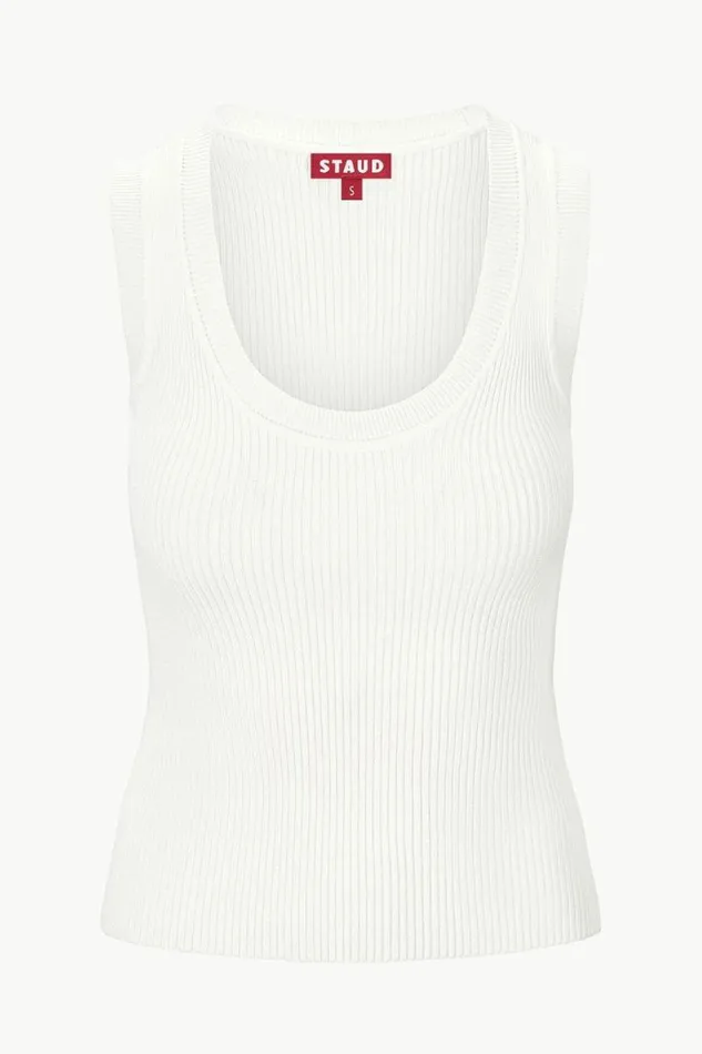 STAUD Tops JULIETTE TOP Ivory 8211 Women STAUD Tops JULIETTE TOP Ivory 8211 Women