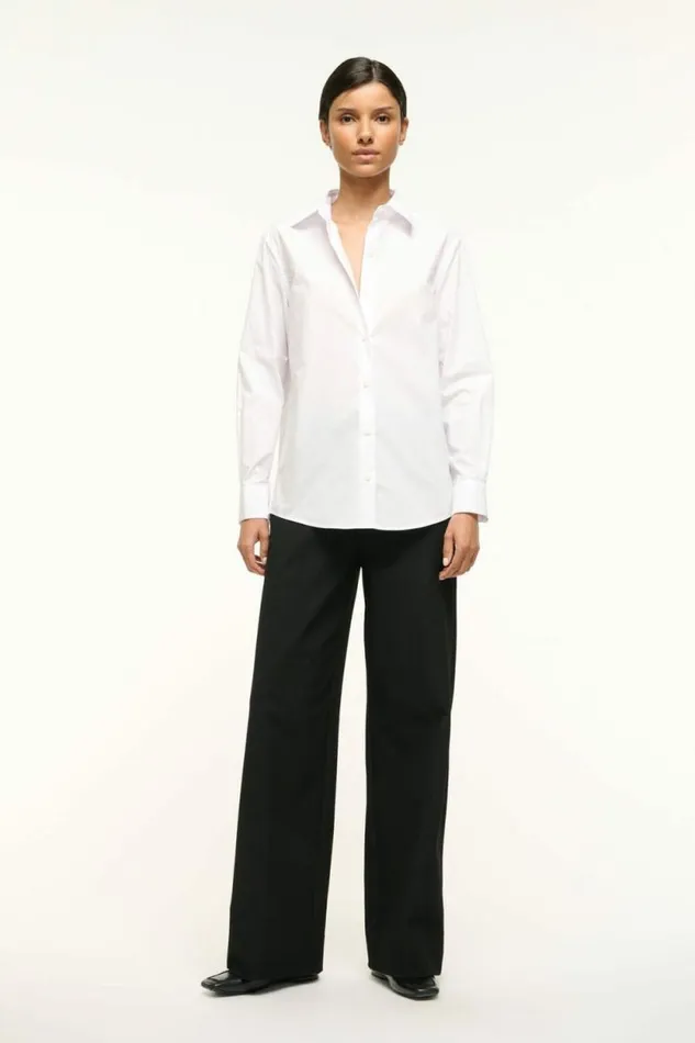 STAUD Tops ROXBURY POPLIN SHIRT White 8211 Women STAUD Tops ROXBURY POPLIN SHIRT White 8211 Women