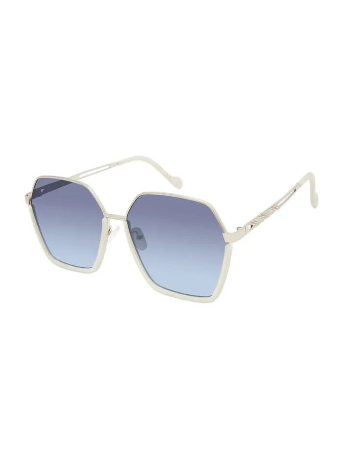 Sunglasses Accessories Jessica Simpson Geometric Metal Sunglasses In Silver
