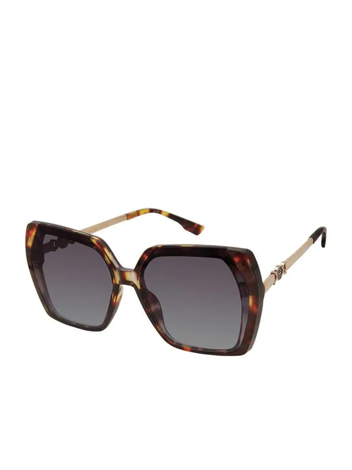 Sunglasses Accessories Jessica Simpson Geometric Metal Temple Sunglasses In Tortoise
