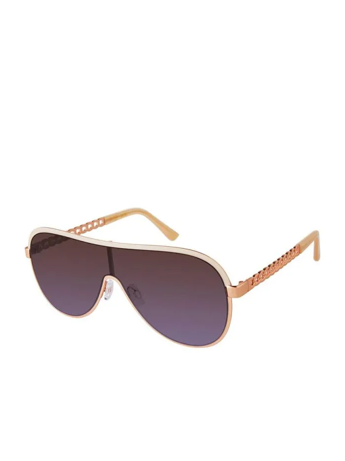 Sunglasses Accessories Jessica Simpson Metal Shield Aviator Pilot Sunglasses In Rose Gold and Nude Sunglasses Accessories Jessica Simpson Metal Shield Aviator Pilot Sunglasses In Rose Gold and Nude