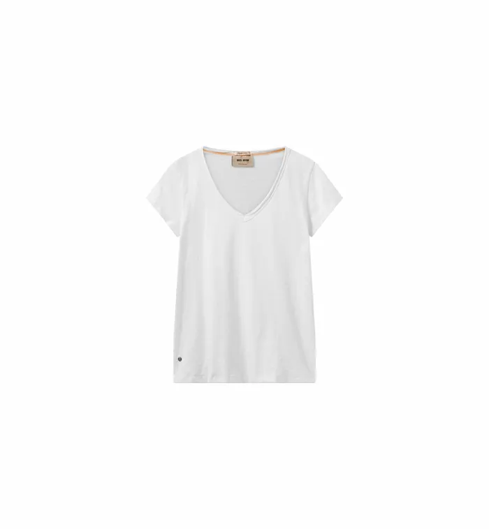 Tees MOS MOSH Women MMTulli VSS Basic Tee White Tees MOS MOSH Women MMTulli VSS Basic Tee White