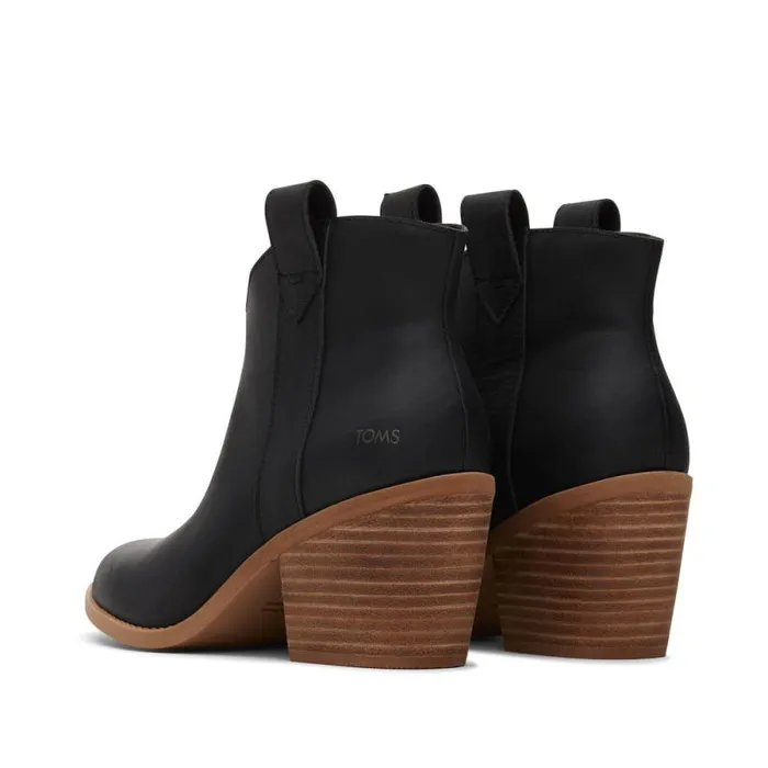 Toms Boots and Booties Constance Heeled Boot Black Leather 8211 Women Toms Boots and Booties Constance Heeled Boot Black Leather 8211 Women