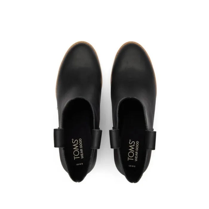 Toms Boots and Booties Constance Heeled Boot Black Leather 8211 Women Toms Boots and Booties Constance Heeled Boot Black Leather 8211 Women