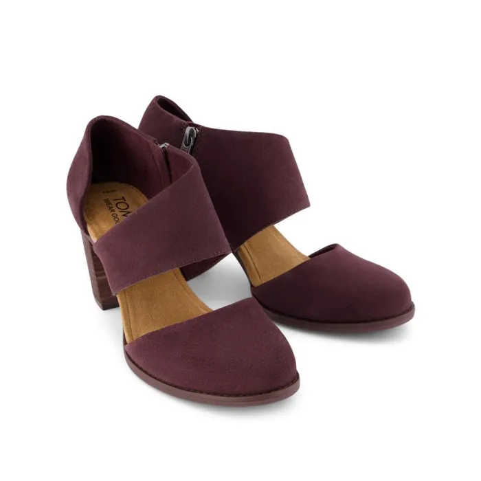Toms Heels and Wedges Milan Closed Toe Heel Blackberry 8211 Women Toms Heels and Wedges Milan Closed Toe Heel Blackberry 8211 Women