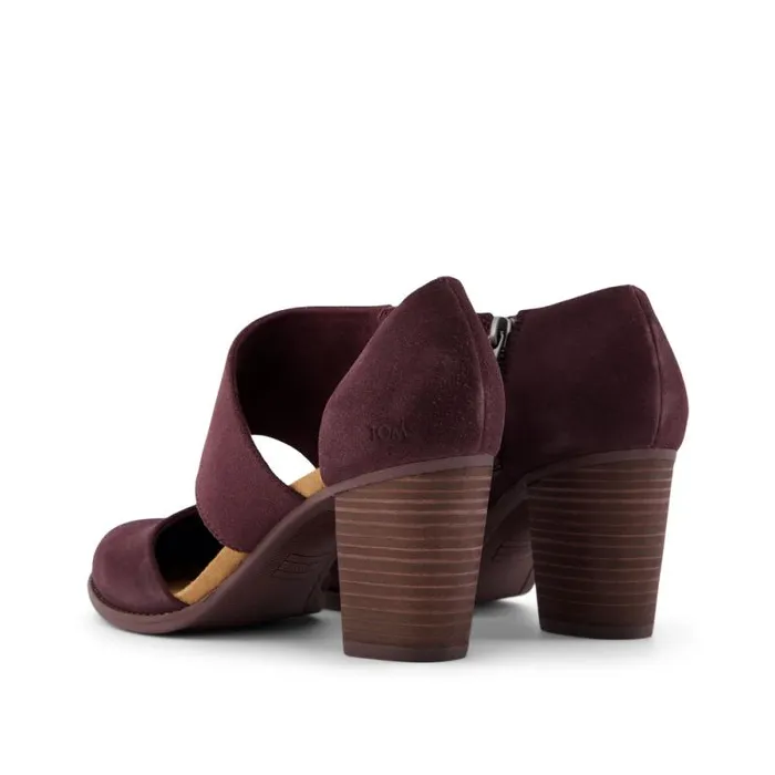 Toms Heels and Wedges Milan Closed Toe Heel Blackberry 8211 Women Toms Heels and Wedges Milan Closed Toe Heel Blackberry 8211 Women