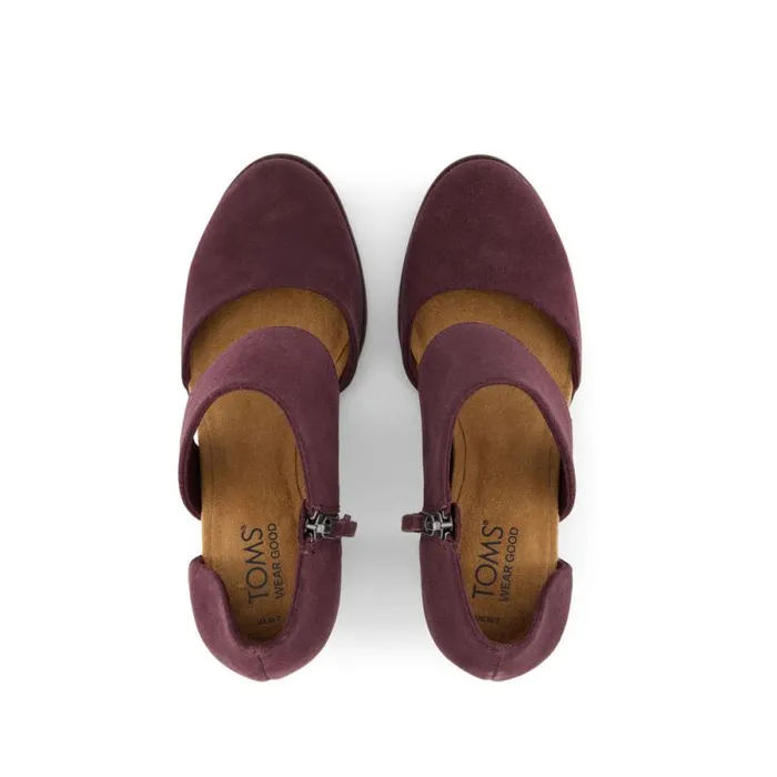 Toms Heels and Wedges Milan Closed Toe Heel Blackberry 8211 Women Toms Heels and Wedges Milan Closed Toe Heel Blackberry 8211 Women