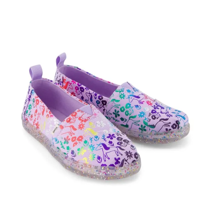 Toms TOMS Classics Alpargata Kids Shoe Rainbow Unicorns 8211 WomenKids Toms TOMS Classics Alpargata Kids Shoe Rainbow Unicorns 8211 WomenKids