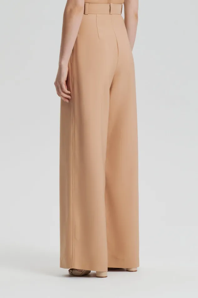 Trousers Scanlan Theodore Women PLEAT DRAPE LEG TROUSER CAMEL Trousers Scanlan Theodore Women PLEAT DRAPE LEG TROUSER CAMEL