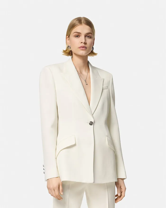Versace Blazer and Jackets Women SingleBreasted Dv Blazer White