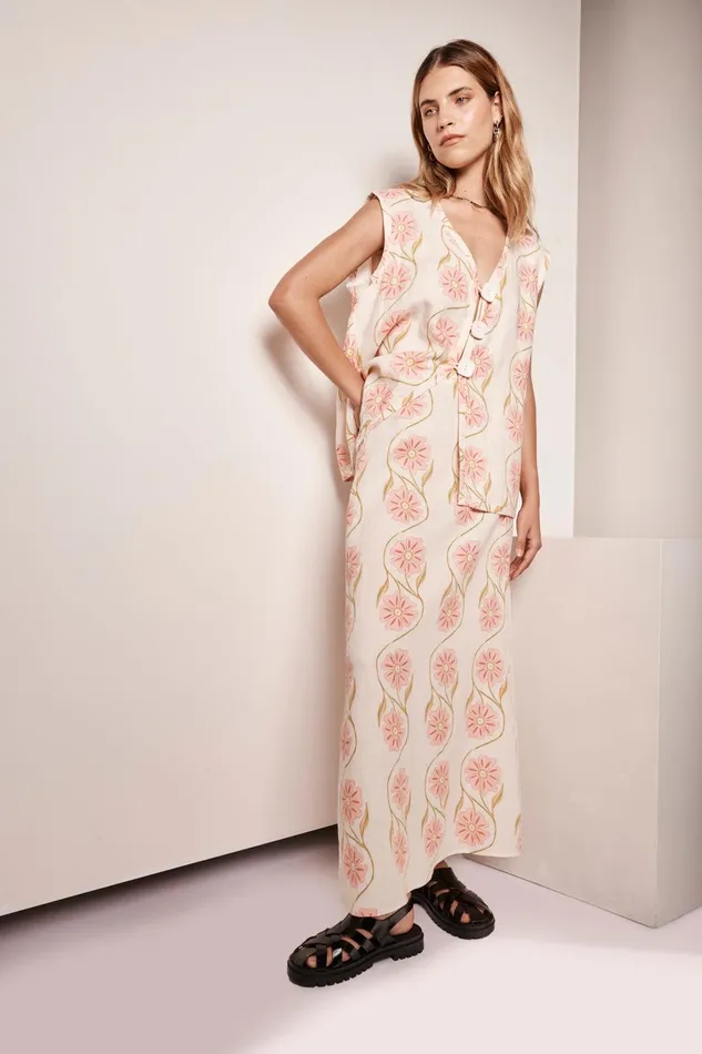 VRG GRL Ari Linen Maxi Skirt Bloom Women Skirts VRG GRL Ari Linen Maxi Skirt Bloom Women Skirts