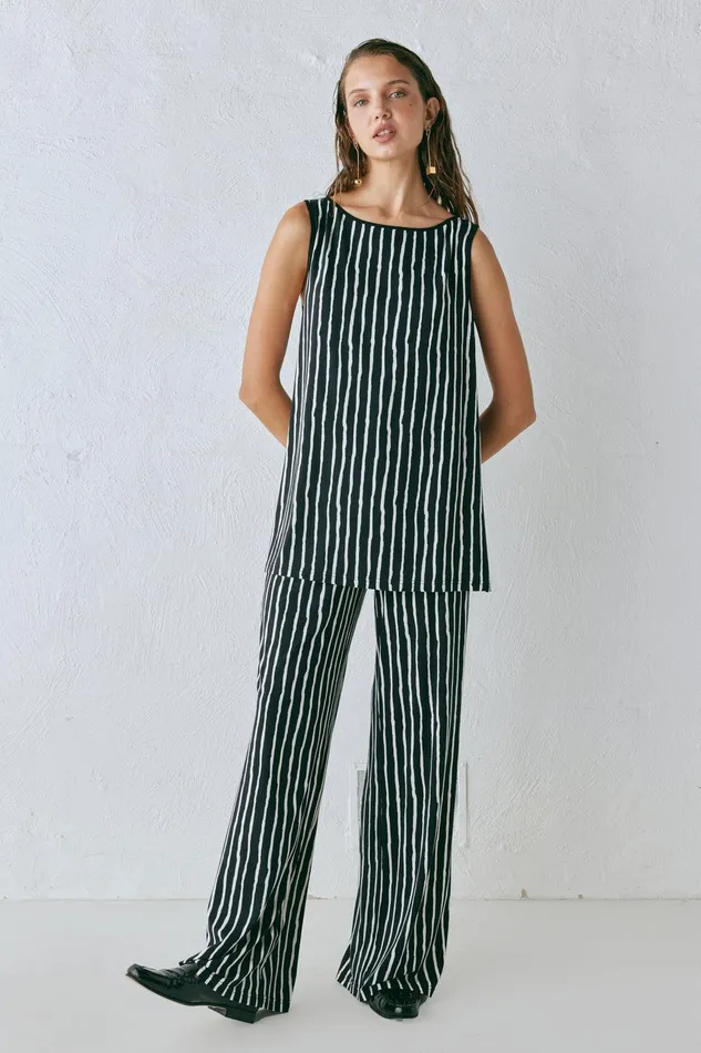 VRG GRL Aster Top Black Stripe Women Sleeveless VRG GRL Aster Top Black Stripe Women Sleeveless