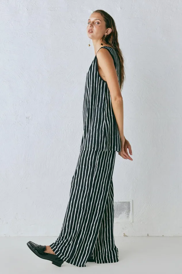 VRG GRL Aster Top Black Stripe Women Sleeveless VRG GRL Aster Top Black Stripe Women Sleeveless