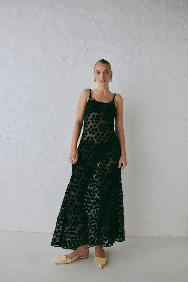 VRG GRL Iris Bias Cut Maxi Dress Black Women MidiMaxi Dresses VRG GRL Iris Bias Cut Maxi Dress Black Women MidiMaxi Dresses