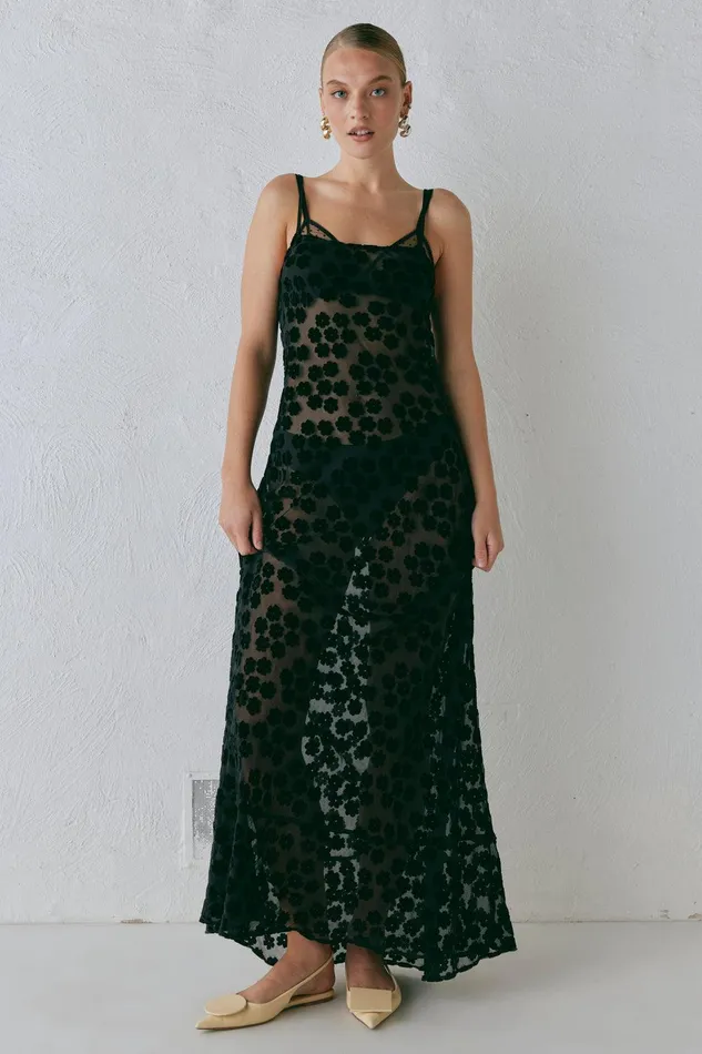 VRG GRL Iris Bias Cut Maxi Dress Black Women MidiMaxi Dresses VRG GRL Iris Bias Cut Maxi Dress Black Women MidiMaxi Dresses