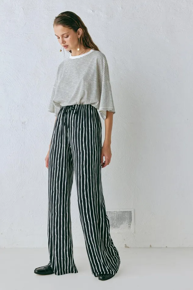 VRG GRL Rieti Pants Black Stripe Women Pants