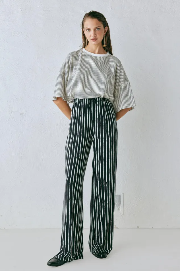 VRG GRL Rieti Pants Black Stripe Women Pants