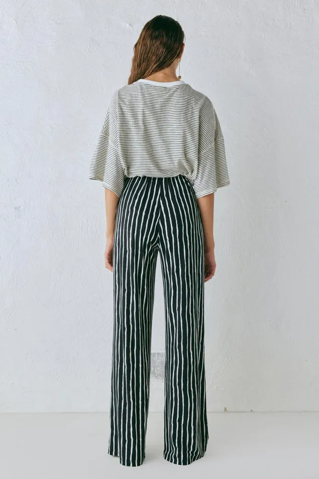 VRG GRL Rieti Pants Black Stripe Women Pants