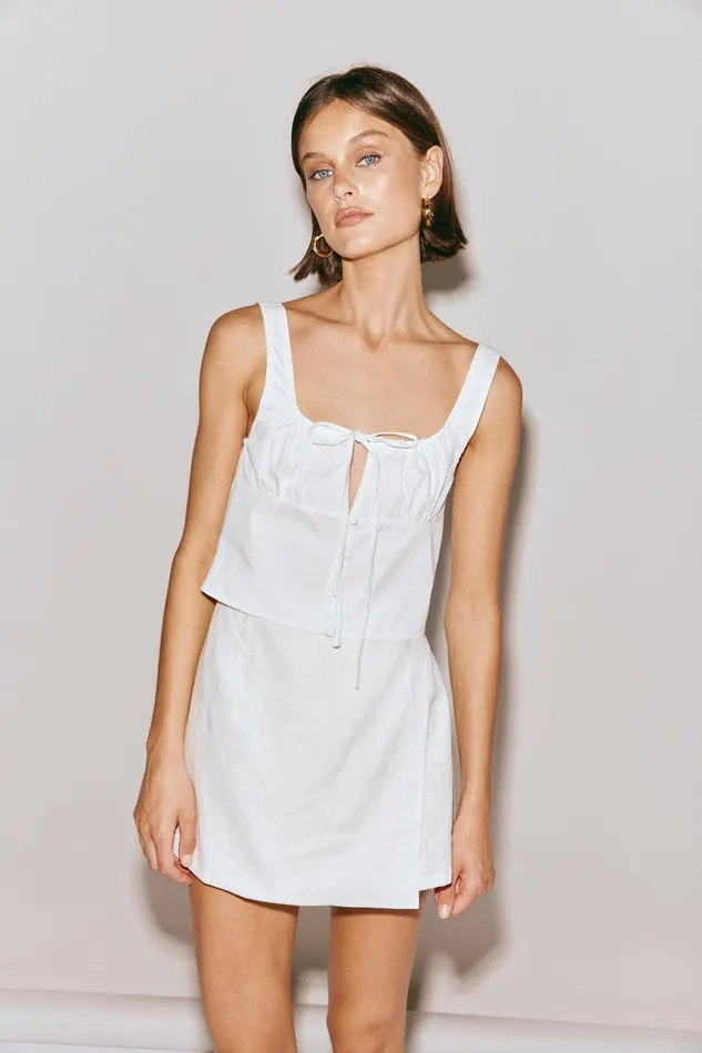 VRG GRL Romee Top White Women Sleeveless VRG GRL Romee Top White Women Sleeveless