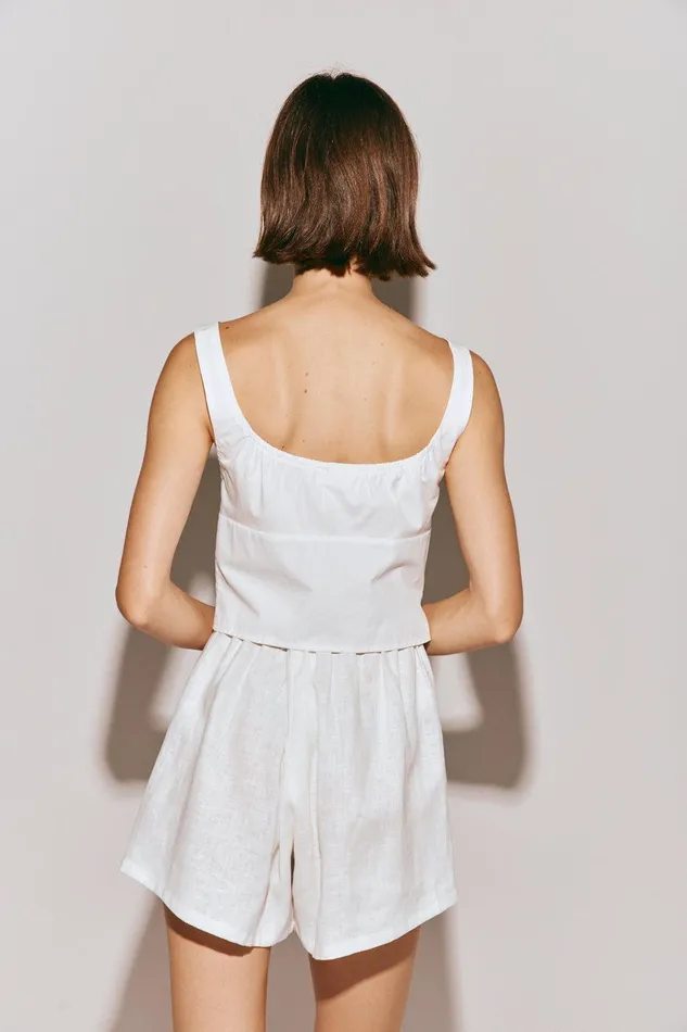 VRG GRL Romee Top White Women Sleeveless VRG GRL Romee Top White Women Sleeveless