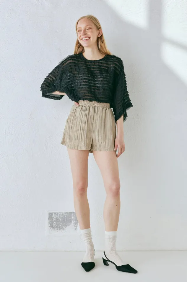 VRG GRL The Sea and I Shorts Taupe Women Sets