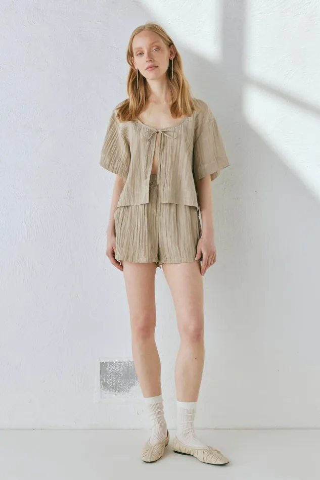 VRG GRL The Sea and I Shorts Taupe Women Sets VRG GRL The Sea and I Shorts Taupe Women Sets