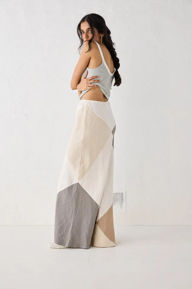 VRG GRL Valencia Bias Cut Linen Maxi Skirt Charcoal Women Skirts VRG GRL Valencia Bias Cut Linen Maxi Skirt Charcoal Women Skirts