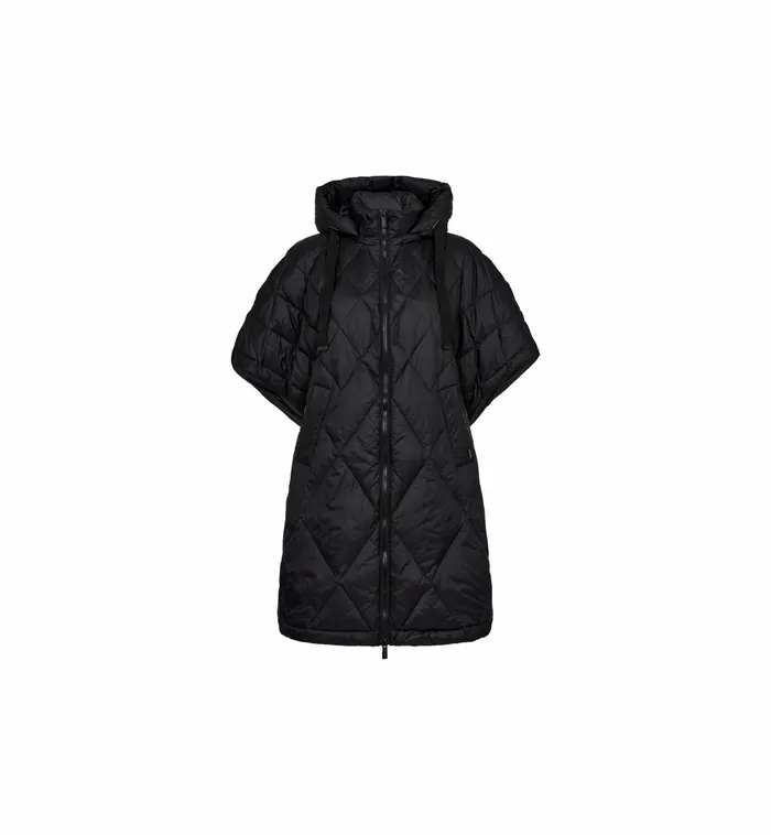 Waistcoats Women MOS MOSH MMFaisa Down Poncho Black Waistcoats Women MOS MOSH MMFaisa Down Poncho Black