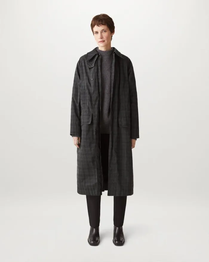 Waxed Jackets Women Belstaff Aster Coat Charcoalblack